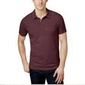 Levi's Mens Bramble Rugby Polo Shirt Maroon Size L